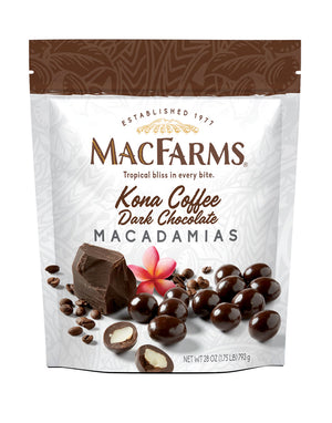 
            
                Load image into Gallery viewer, Kona Coffee Dark Chocolate Macadamia Nuts - 28oz. Family Size
            
        