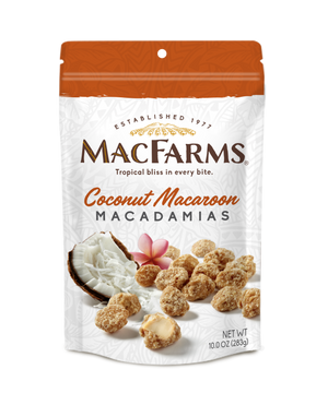 front of coconut macaroon macadamias