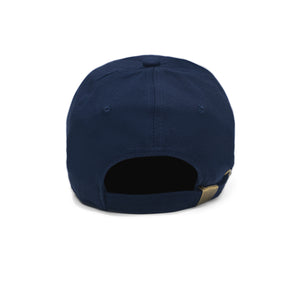 
            
                Load image into Gallery viewer, plain navy back of hat with adjustable metal buckle 
            
        