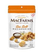 frontside of seal salt macadamias- MacFarms