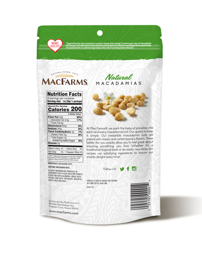 Natural Macadamias - MacFarms - Back