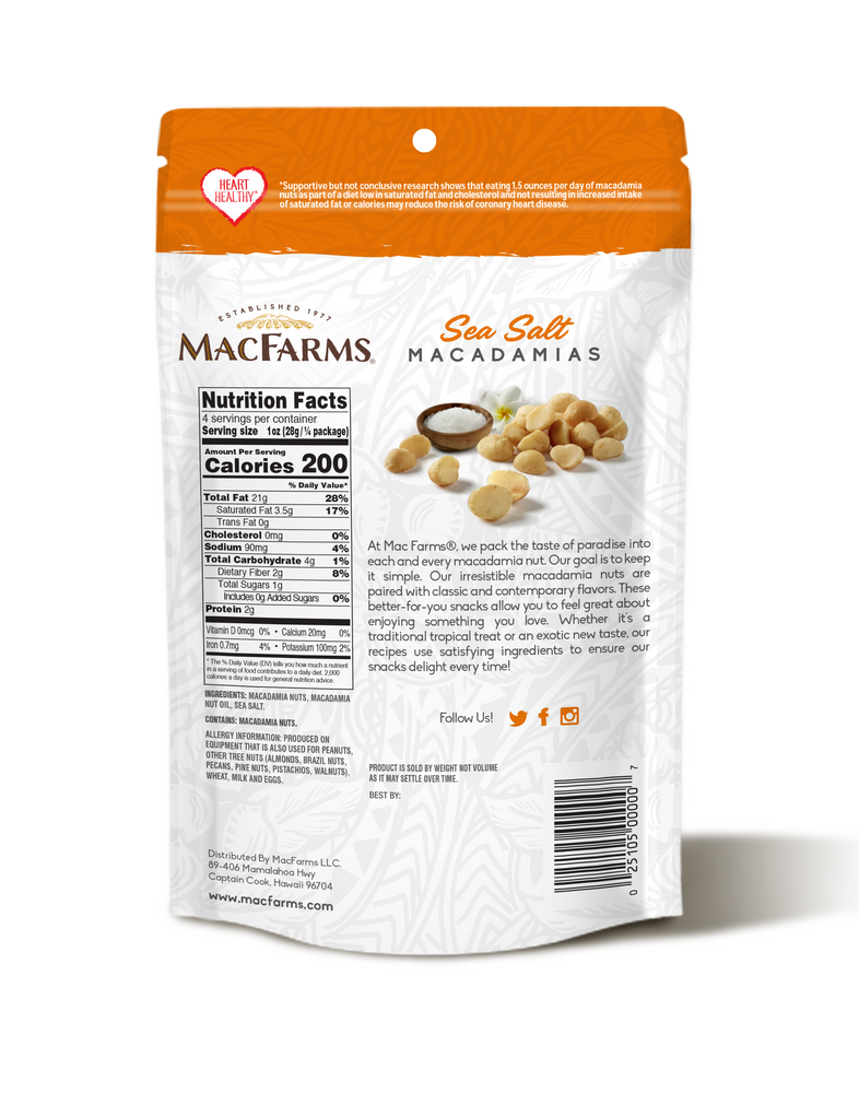 Sea Salt Macadamia - MacFarms - Back