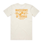 vintage white MacFarms t-shirt with truck graphic
